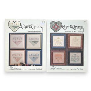 Pat Thode Seasonal Hearts Star Acorn Tree Cross Stitch Set of 2 Booklets